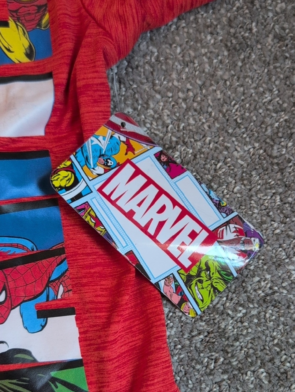 Marvel Red & Blue Boys' Superhero Tee and Shorts Set NWT - Picture 4 of 10